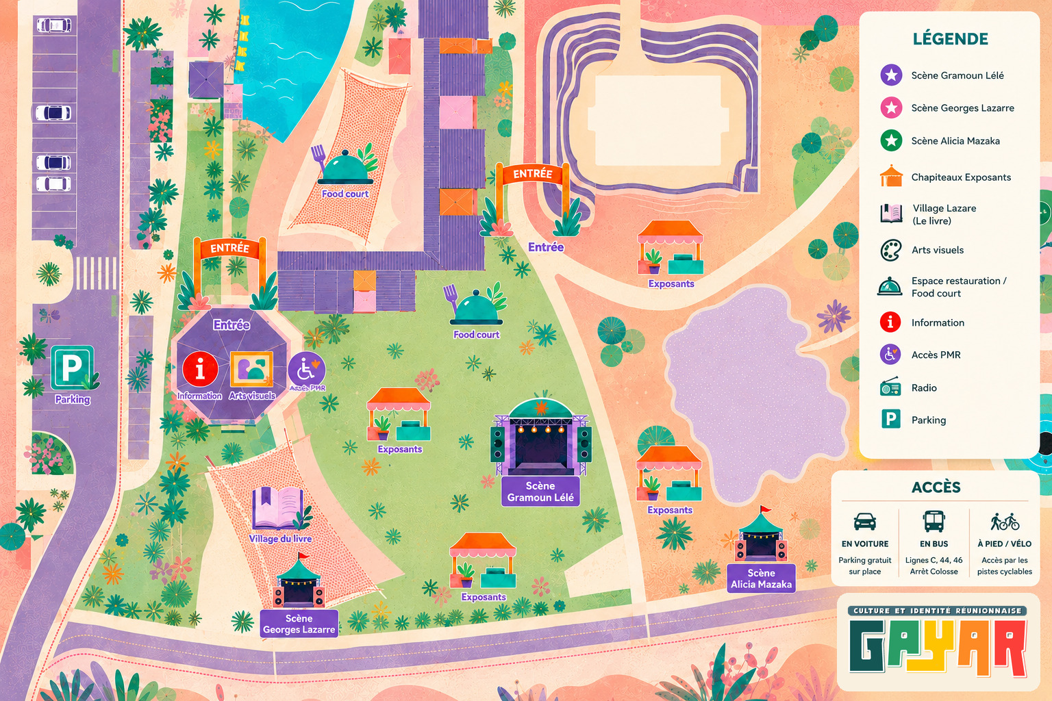 Plan officiel interactif du Festival GAYAR 2026